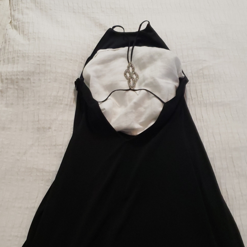 Black halter gown